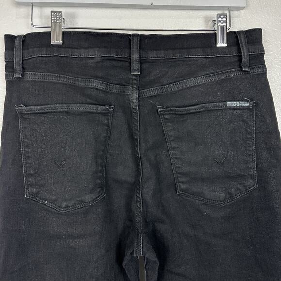 Hudson Jeans Women Size 31 Noa Stellar High Rise Straight Crop Black Wash - Picture 7 of 11